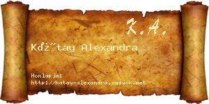 Kátay Alexandra névjegykártya