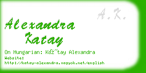 alexandra katay business card